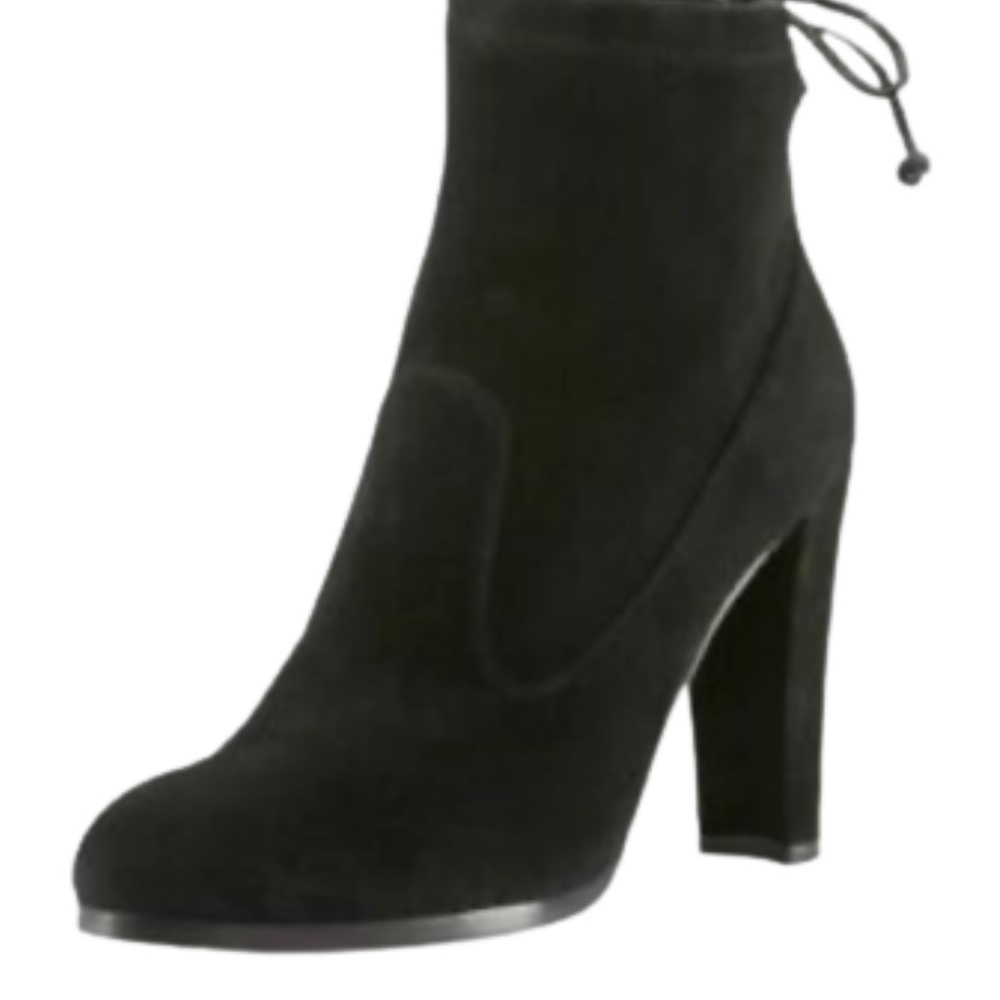 Rear Tie Block Heel Ankle Boot - Picture 3 of 5